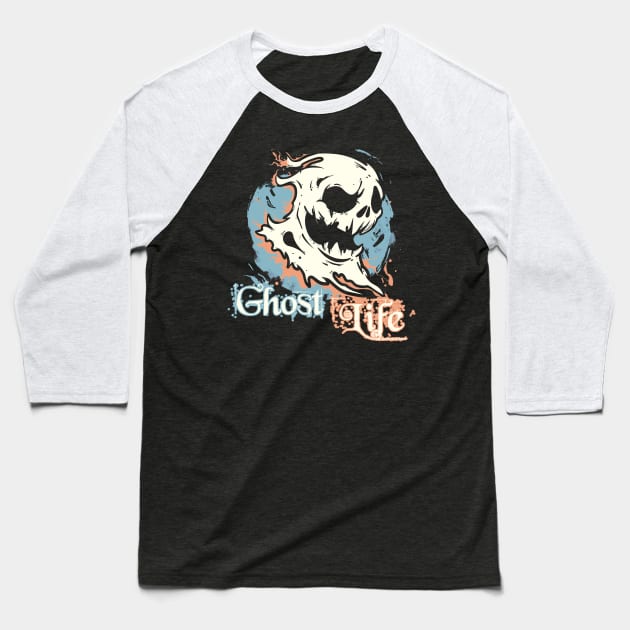 Ghost Life Baseball T-Shirt by Dead Is Not The End